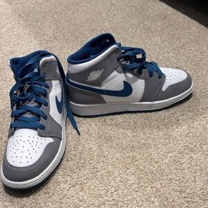 Nike Air Jordans - Blue and Gray Sneakers
